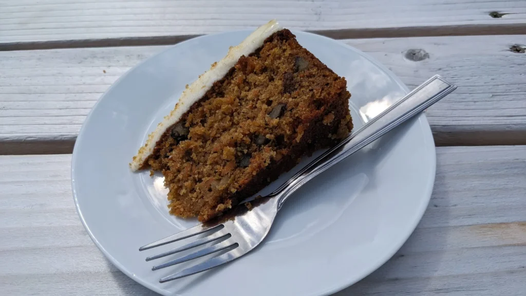 A snapshot of carrot cake made in Choraidh Croft