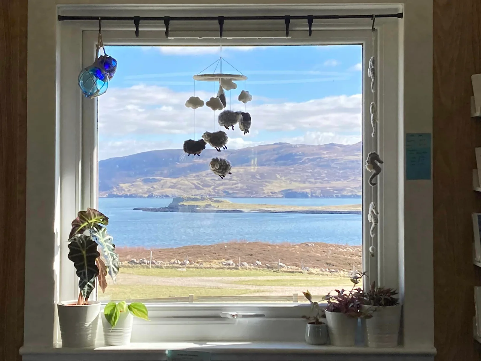 A beautiful scenery near a window inside a house in Choraidh Croft